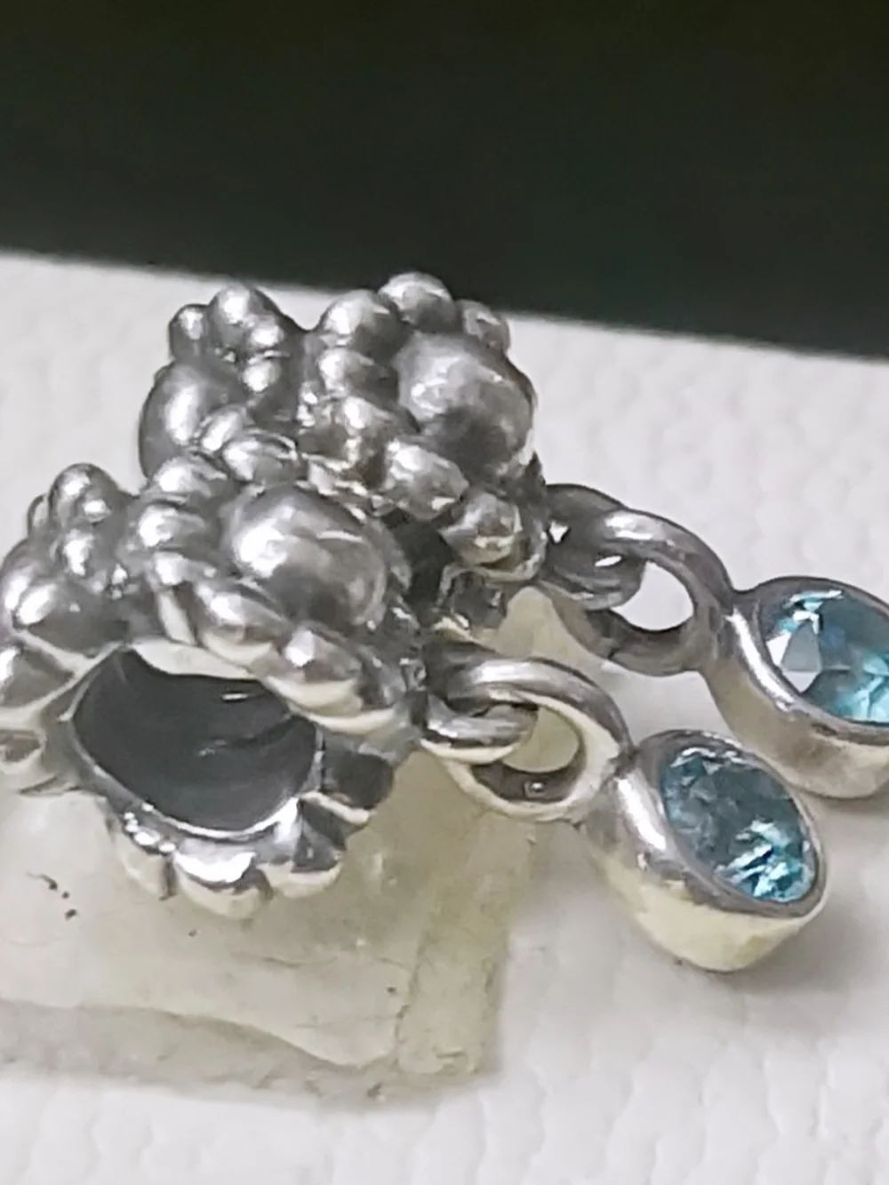 PANDORA SET OF 2 DEW DROP TOPAZ DANGLE EXCELLENT CONDITION FIRM PRICE - Picture 7 of 10